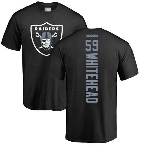 Men Oakland Raiders Black Tahir Whitehead Backer NFL Football #59 T Shirt->nfl t-shirts->Sports Accessory